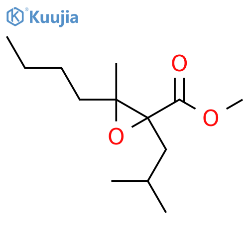 Methyl 3-butyl-3-methyl-2-(2-methylpropyl)oxirane-2-carboxylate structure