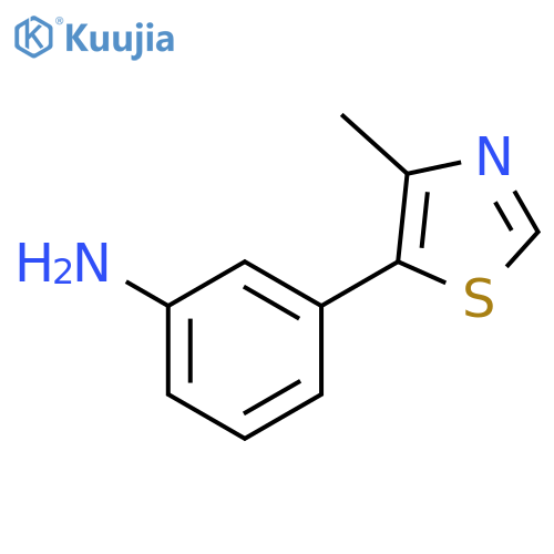 Benzenamine, 3-(4-methyl-5-thiazolyl)- structure