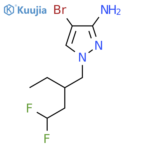 4-bromo-1-(2-ethyl-4,4-difluorobutyl)-1H-pyrazol-3-amine structure