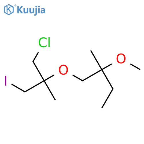 1-(1-chloro-3-iodo-2-methylpropan-2-yl)oxy-2-methoxy-2-methylbutane structure