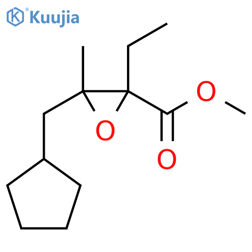 Methyl 3-(cyclopentylmethyl)-2-ethyl-3-methyloxirane-2-carboxylate structure