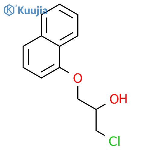 1-chloro-3-(1-naphthyloxy)-2-propanol structure
