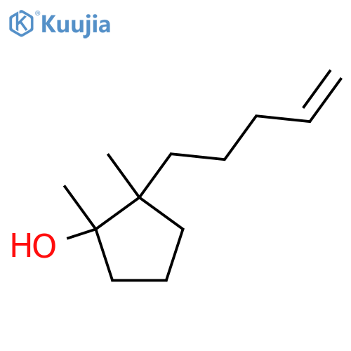 1,2-dimethyl-2-(pent-4-en-1-yl)cyclopentan-1-ol structure