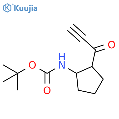 Carbamic acid, N-[2-(1-oxo-2-propyn-1-yl)cyclopentyl]-, 1,1-dimethylethyl ester structure