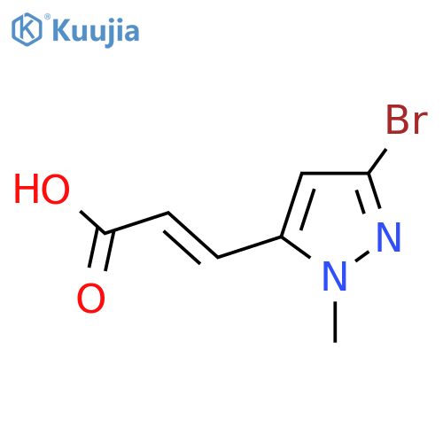 3-(3-bromo-1-methyl-1H-pyrazol-5-yl)prop-2-enoic acid structure