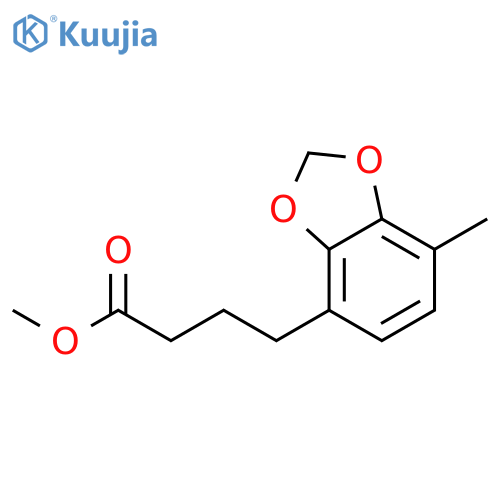 1,3-Benzodioxole-4-butanoic acid, 7-methyl-, methyl ester structure