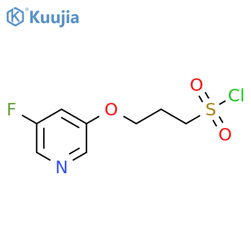 3-(5-fluoropyridin-3-yl)oxypropane-1-sulfonyl chloride structure