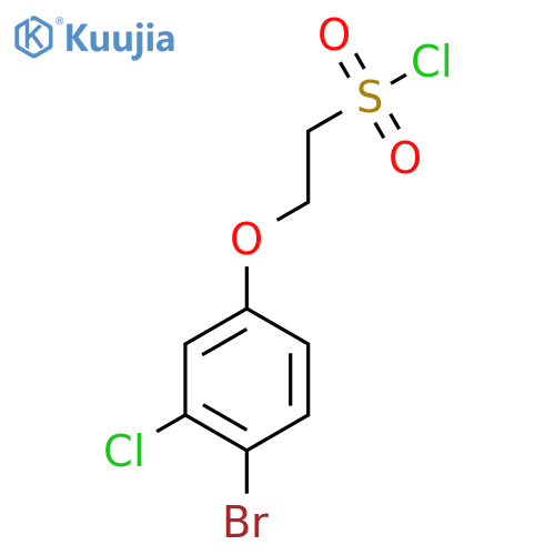 2-(4-bromo-3-chlorophenoxy)ethane-1-sulfonyl chloride structure