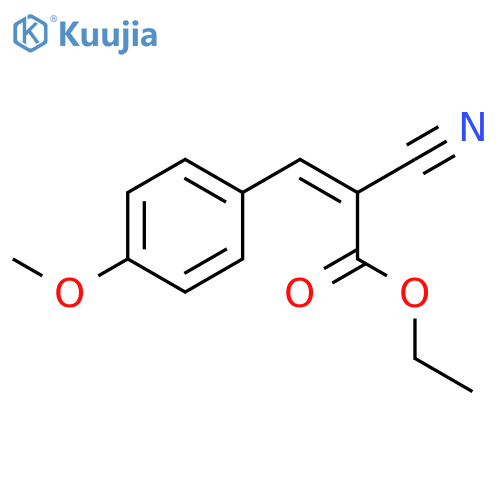 Ethyl (E)-2-cyano-3-(4-methoxyphenyl)-2-propenoate structure
