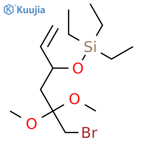 Silane, (4-bromo-1-ethenyl-3,3-dimethoxybutoxy)triethyl- structure