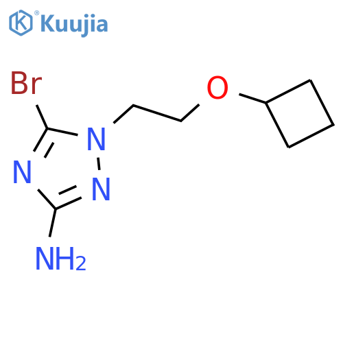 5-bromo-1-(2-cyclobutoxyethyl)-1H-1,2,4-triazol-3-amine structure