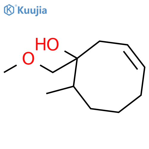 3-Cycloocten-1-ol, 1-(methoxymethyl)-8-methyl-, trans- structure