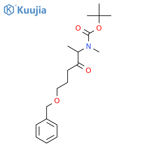 tert-butyl N-[6-(benzyloxy)-3-oxohexan-2-yl]-N-methylcarbamate structure
