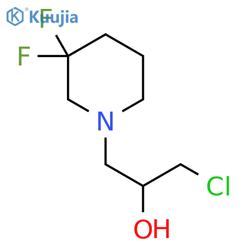 1-Chloro-3-(3,3-difluoropiperidin-1-yl)propan-2-ol structure