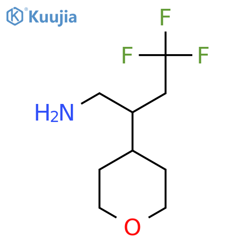 4,4,4-Trifluoro-2-(tetrahydro-2H-pyran-4-yl)butan-1-amine structure
