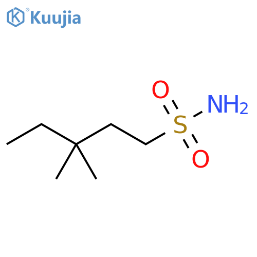 3,3-dimethylpentane-1-sulfonamide structure