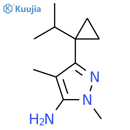 1,4-Dimethyl-3-[1-(propan-2-yl)cyclopropyl]-1h-pyrazol-5-amine structure