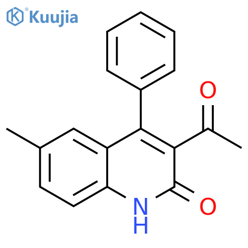 3-acetyl-6-methyl-4-phenyl-1,2-dihydroquinolin-2-one structure