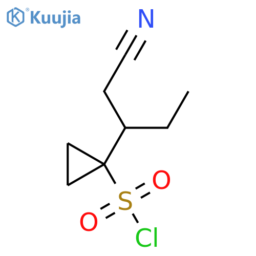 1-(1-cyanobutan-2-yl)cyclopropane-1-sulfonyl chloride structure