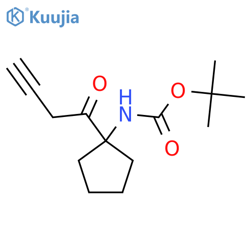 tert-butyl N-[1-(but-3-ynoyl)cyclopentyl]carbamate structure