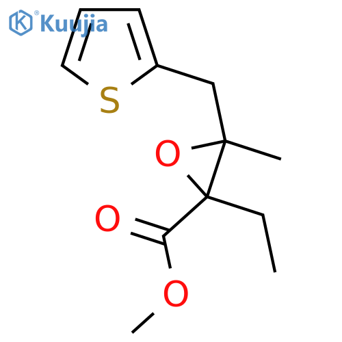 Methyl 2-ethyl-3-methyl-3-[(thiophen-2-yl)methyl]oxirane-2-carboxylate structure
