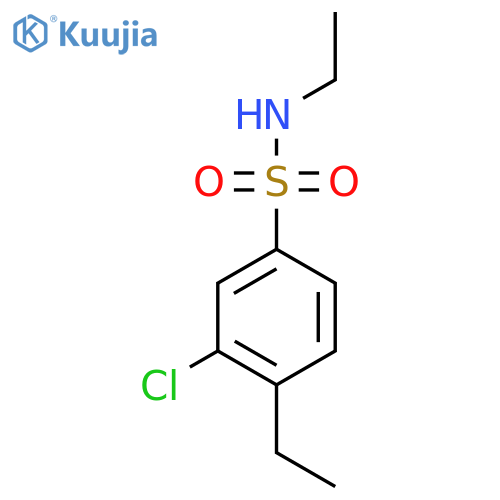3-chloro-N,4-diethylbenzene-1-sulfonamide structure