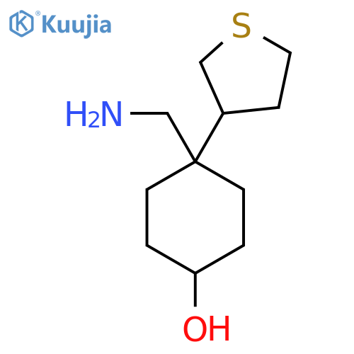 4-(aminomethyl)-4-(thiolan-3-yl)cyclohexan-1-ol structure