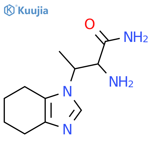 2-amino-3-(4,5,6,7-tetrahydro-1H-1,3-benzodiazol-1-yl)butanamide structure