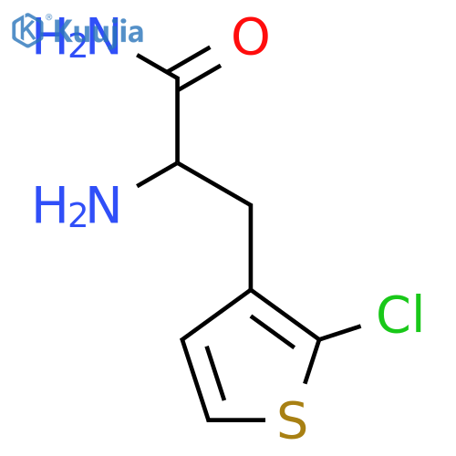 2-amino-3-(2-chlorothiophen-3-yl)propanamide structure