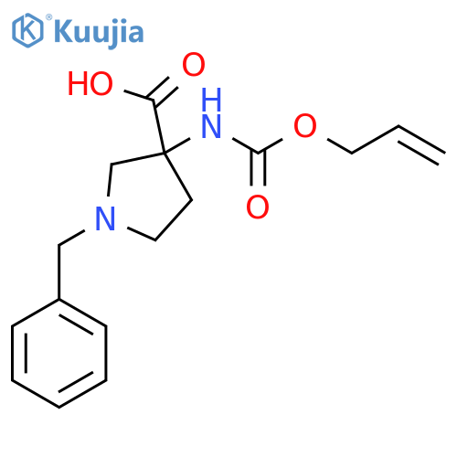 1-benzyl-3-{(prop-2-en-1-yloxy)carbonylamino}pyrrolidine-3-carboxylic acid structure