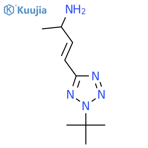 4-(2-tert-butyl-2H-1,2,3,4-tetrazol-5-yl)but-3-en-2-amine structure