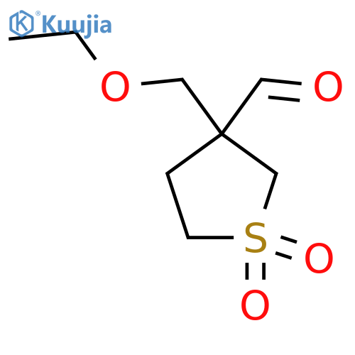 3-(ethoxymethyl)-1,1-dioxo-1lambda6-thiolane-3-carbaldehyde structure