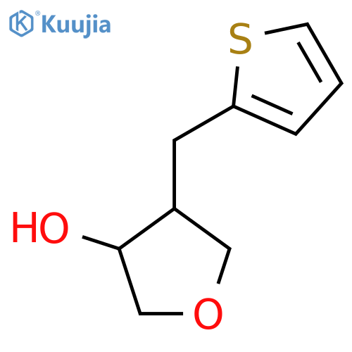 4-(thiophen-2-yl)methyloxolan-3-ol structure
