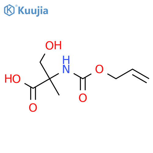 3-Hydroxy-2-methyl-2-{[(prop-2-en-1-yloxy)carbonyl]amino}propanoic acid structure