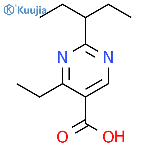 5-Pyrimidinecarboxylic acid, 4-ethyl-2-(1-ethylpropyl)- structure