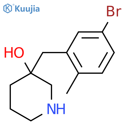 3-(5-bromo-2-methylphenyl)methylpiperidin-3-ol structure