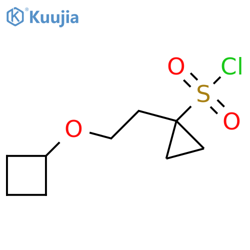 1-(2-cyclobutoxyethyl)cyclopropane-1-sulfonyl chloride structure