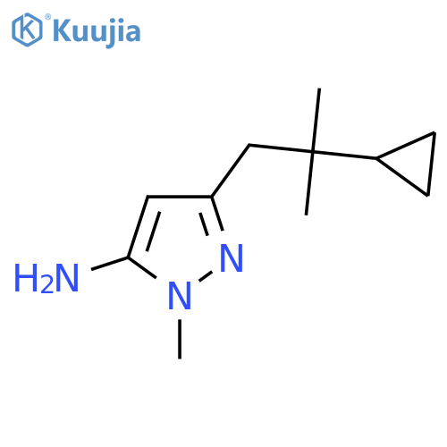 3-(2-Cyclopropyl-2-methylpropyl)-1-methyl-1h-pyrazol-5-amine structure