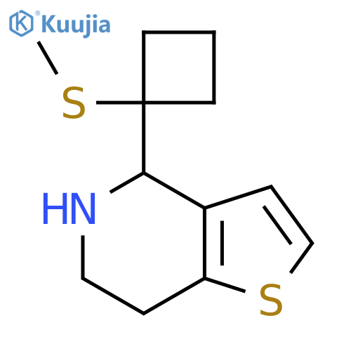 4-1-(methylsulfanyl)cyclobutyl-4H,5H,6H,7H-thieno3,2-cpyridine structure