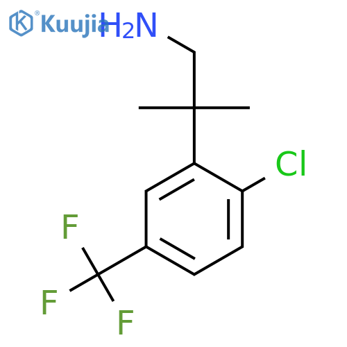 2-2-chloro-5-(trifluoromethyl)phenyl-2-methylpropan-1-amine structure
