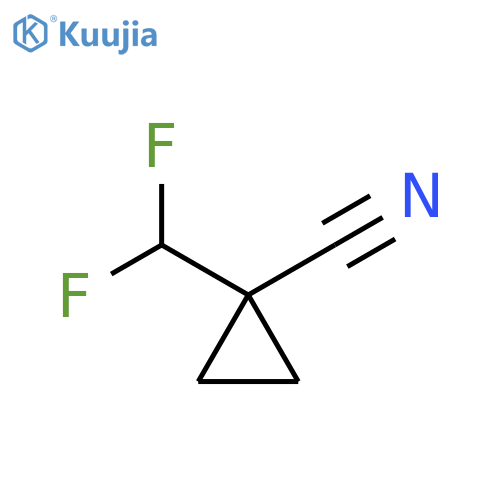 1-(difluoromethyl)cyclopropane-1-carbonitrile structure