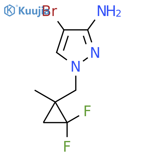 4-bromo-1-(2,2-difluoro-1-methylcyclopropyl)methyl-1H-pyrazol-3-amine structure