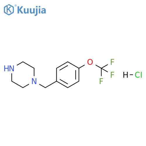 1-(4-(Trifluoromethoxy)benzyl)piperazine hydrochloride structure