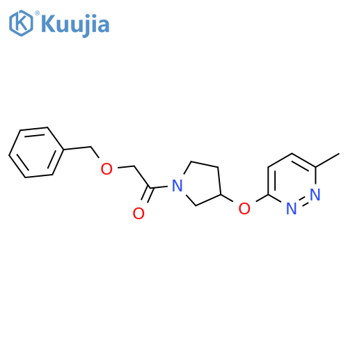 2-(benzyloxy)-1-{3-[(6-methylpyridazin-3-yl)oxy]pyrrolidin-1-yl}ethan-1-one structure