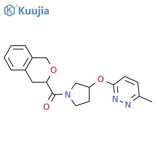 3-{[1-(3,4-dihydro-1H-2-benzopyran-3-carbonyl)pyrrolidin-3-yl]oxy}-6-methylpyridazine structure