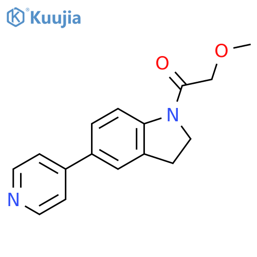 2-methoxy-1-[5-(pyridin-4-yl)-2,3-dihydro-1H-indol-1-yl]ethan-1-one structure