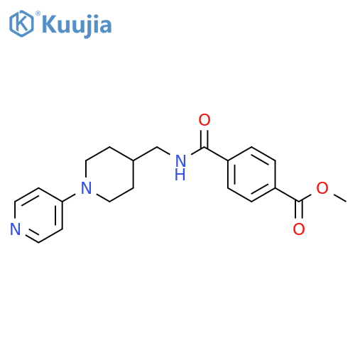 methyl 4-({[1-(pyridin-4-yl)piperidin-4-yl]methyl}carbamoyl)benzoate structure