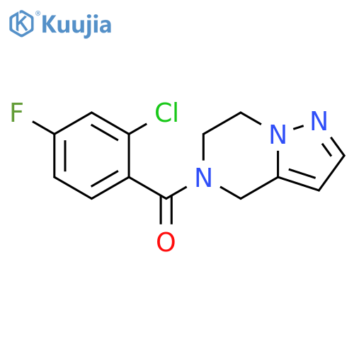 5-(2-chloro-4-fluorobenzoyl)-4H,5H,6H,7H-pyrazolo1,5-apyrazine structure