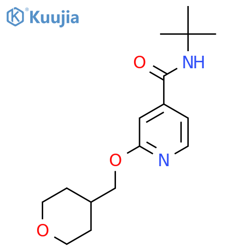 N-(tert-butyl)-2-((tetrahydro-2H-pyran-4-yl)methoxy)isonicotinamide structure