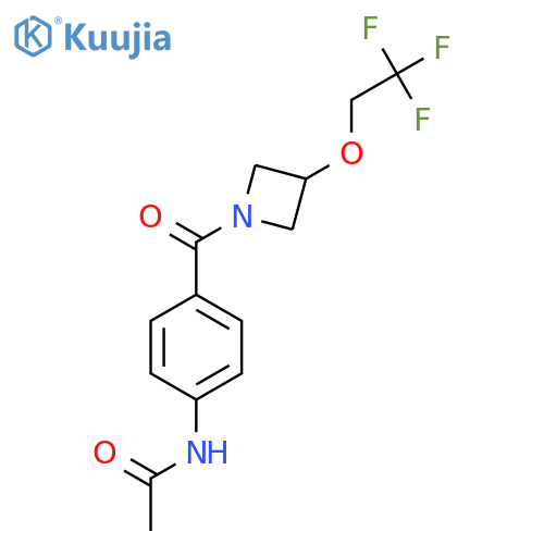 N-{4-3-(2,2,2-trifluoroethoxy)azetidine-1-carbonylphenyl}acetamide structure